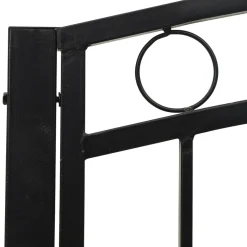 vidaXL Tuinbank met tafel 120 cm staal zwart