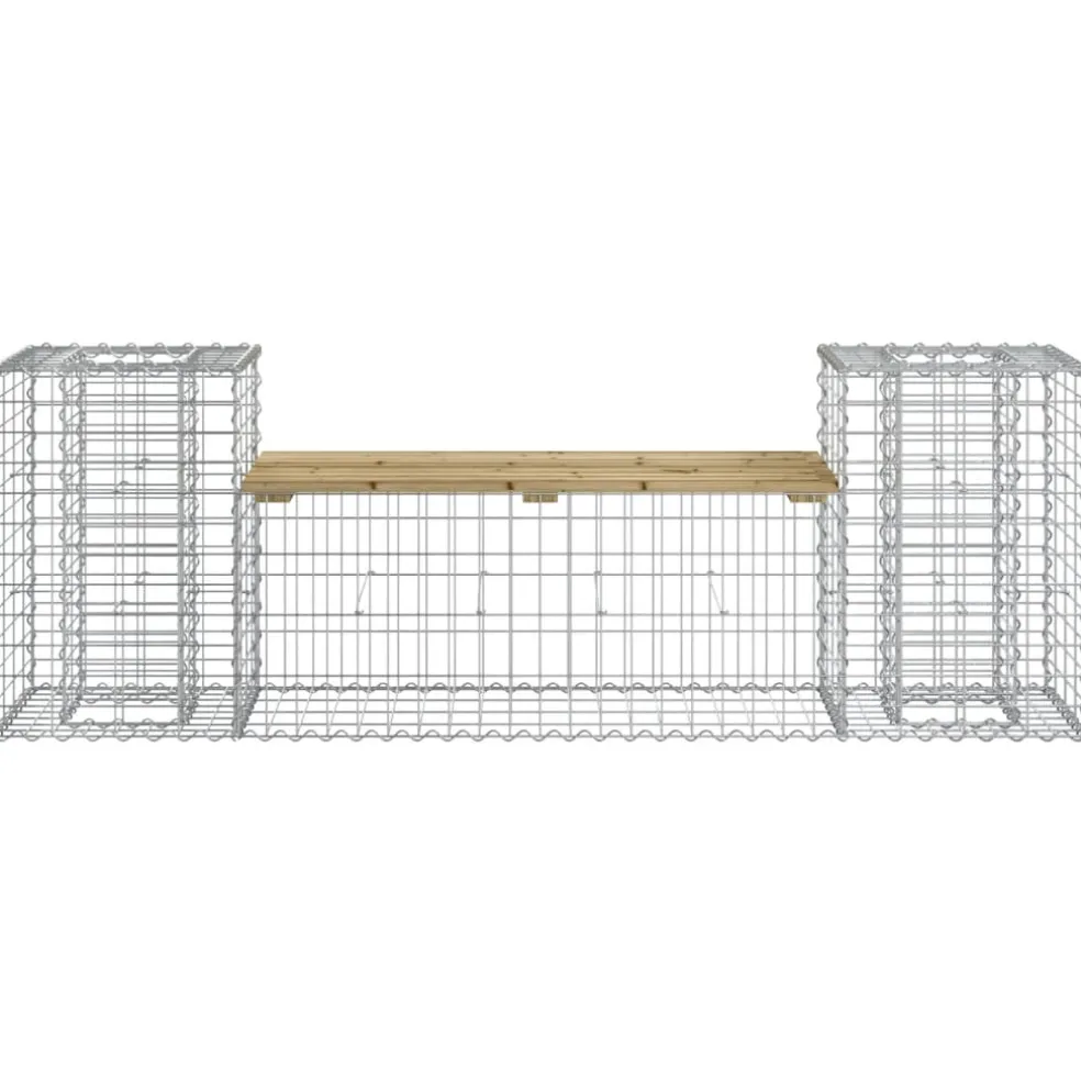 vidaXL Tuinbank schanskorfontwerp 183x41x60,5 cm geïmpregneerd hout
