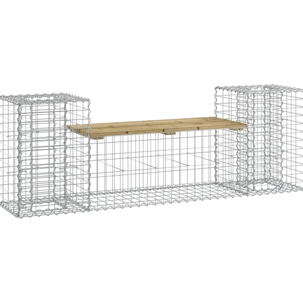 vidaXL Tuinbank schanskorfontwerp 183x41x60,5 cm geïmpregneerd hout