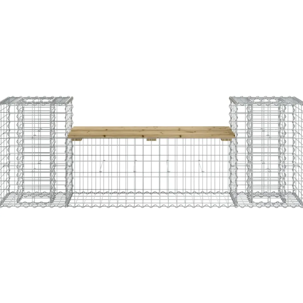 vidaXL Tuinbank schanskorfontwerp 183x41x60,5 cm geïmpregneerd hout