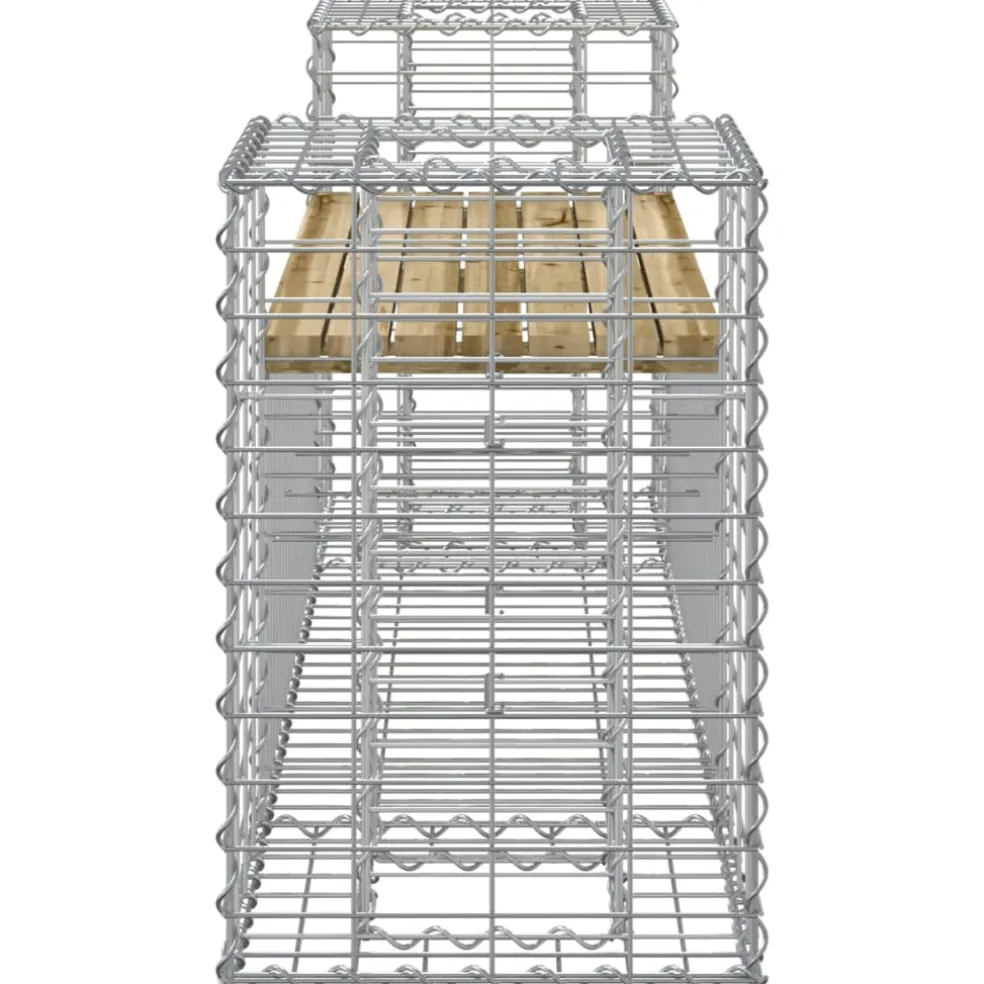 vidaXL Tuinbank schanskorfontwerp 183x41x60,5 cm geïmpregneerd hout