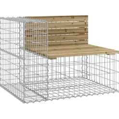 vidaXL Tuinbank schanskorfontwerp 184x71x65,5 cm geïmpregneerd hout
