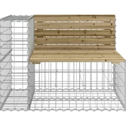 vidaXL Tuinbank schanskorfontwerp 184x71x65,5 cm geïmpregneerd hout