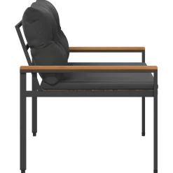 vidaXL Tuinbank 2 -Seater 116 x 67,5 x 72 cm poly rattan Donkergrijs