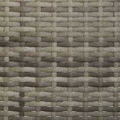 vidaXL Tuinbank 3-zits met kussens poly rattan grijs
