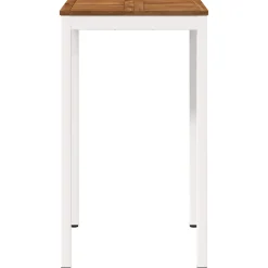 vidaXL Tuinbar Tafel NAARDEN Natuurlijk en Wit 60 x 60,5 x 105 cm
