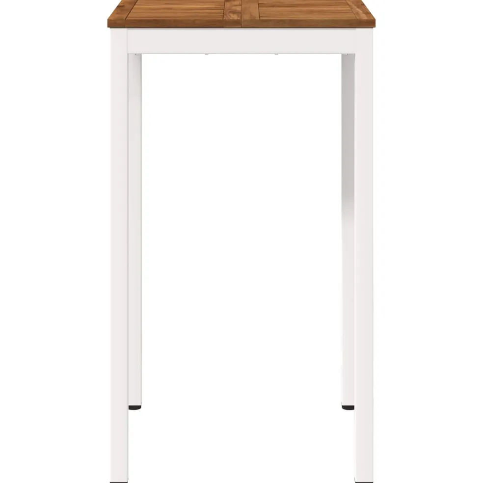 vidaXL Tuinbar Tafel NAARDEN Natuurlijk en Wit 60 x 60,5 x 105 cm