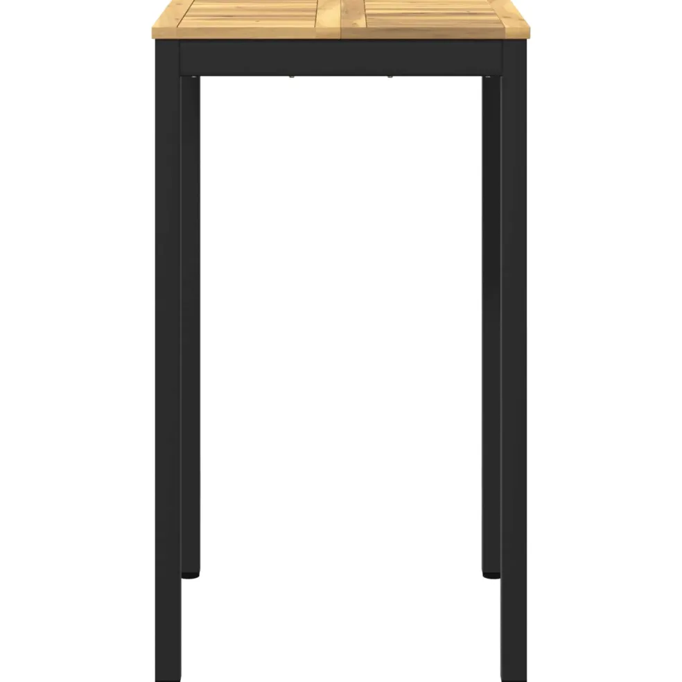 vidaXL Tuinbar Tafel NAARDEN Wit en zwart 60 x 60,5 x 105 cm