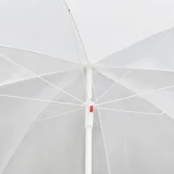 vidaXL Tuinbed met parasol poly rattan zwart