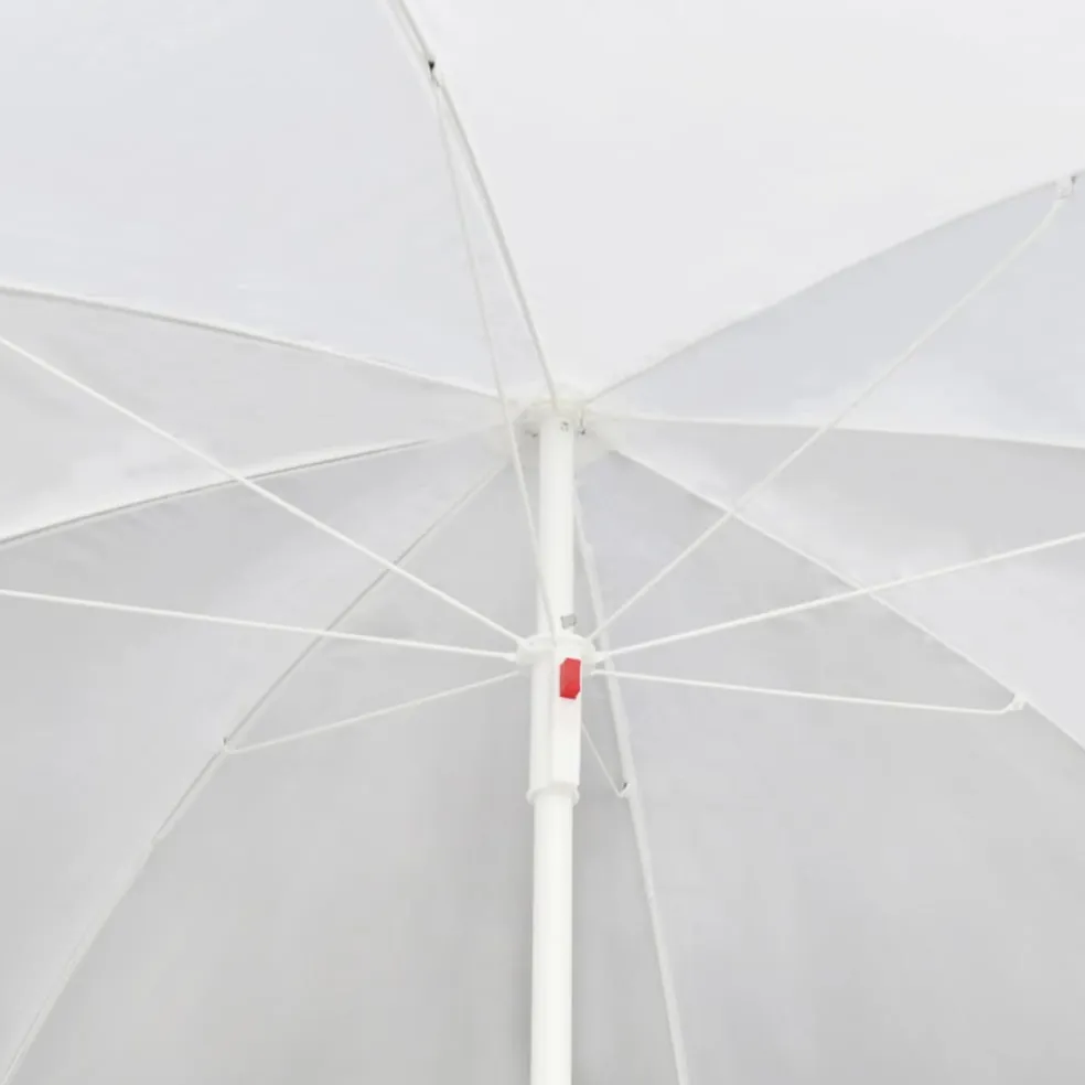 vidaXL Tuinbed met parasol poly rattan bruin