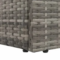 vidaXL Tuinbed 195x60 cm poly rattan grijs
