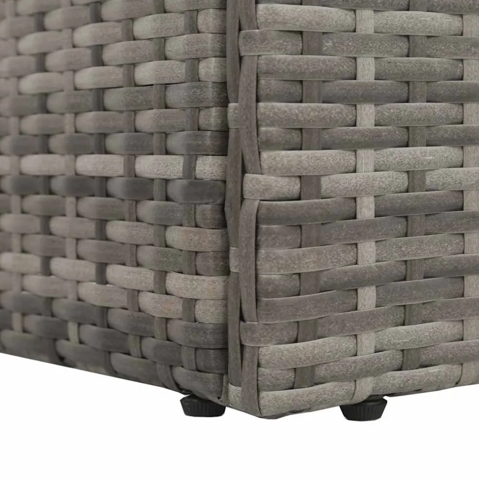 vidaXL Tuinbed 195x60 cm poly rattan grijs