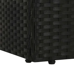 vidaXL Tuinbed 195x60 cm poly rattan zwart