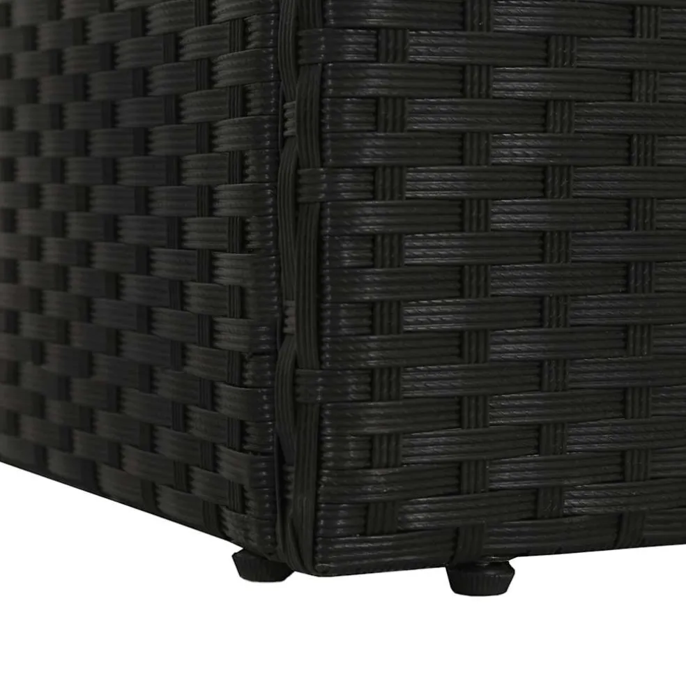 vidaXL Tuinbed 195x60 cm poly rattan zwart