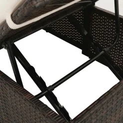 vidaXL Tuinbed 195x60 cm poly rattan bruin