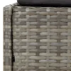 vidaXL Tuinbed 110x200 cm poly rattan grijs