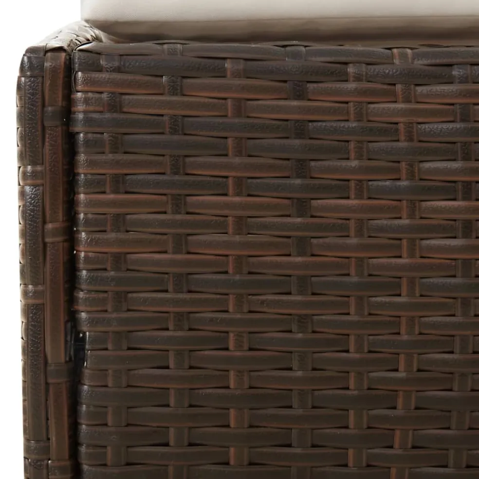 vidaXL Tuinbed 110x200 cm poly rattan bruin