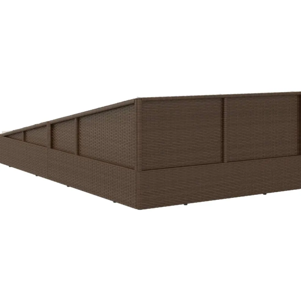 vidaXL Tuinbed 110x200 cm poly rattan bruin