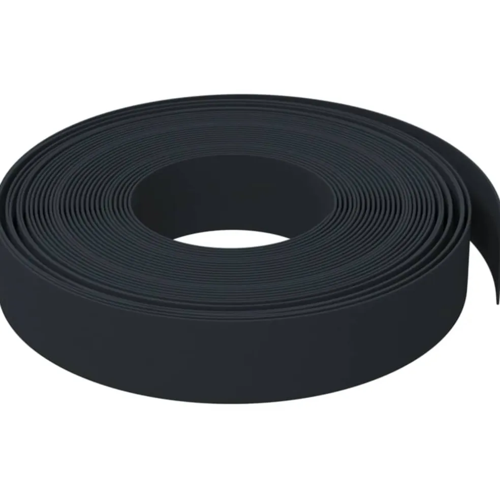 vidaXL Tuinbegrenzing 10 m 10 cm polyetheen zwart