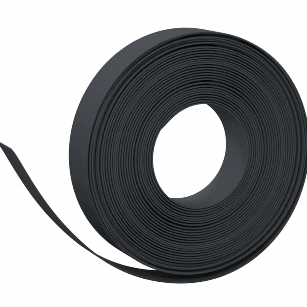 vidaXL Tuinbegrenzing 10 m 10 cm polyetheen zwart