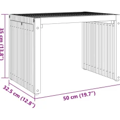 vidaXL Tuin Bijzettafel Bruin 50 x 32,5 x 35 cm Massief Teakhout