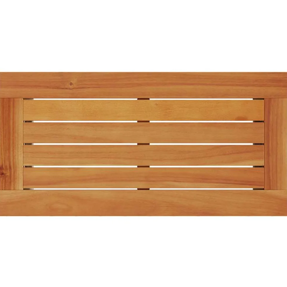 vidaXL Tuinbijzettafel met houten blad 58x27,5x55 cm poly rattan grijs
