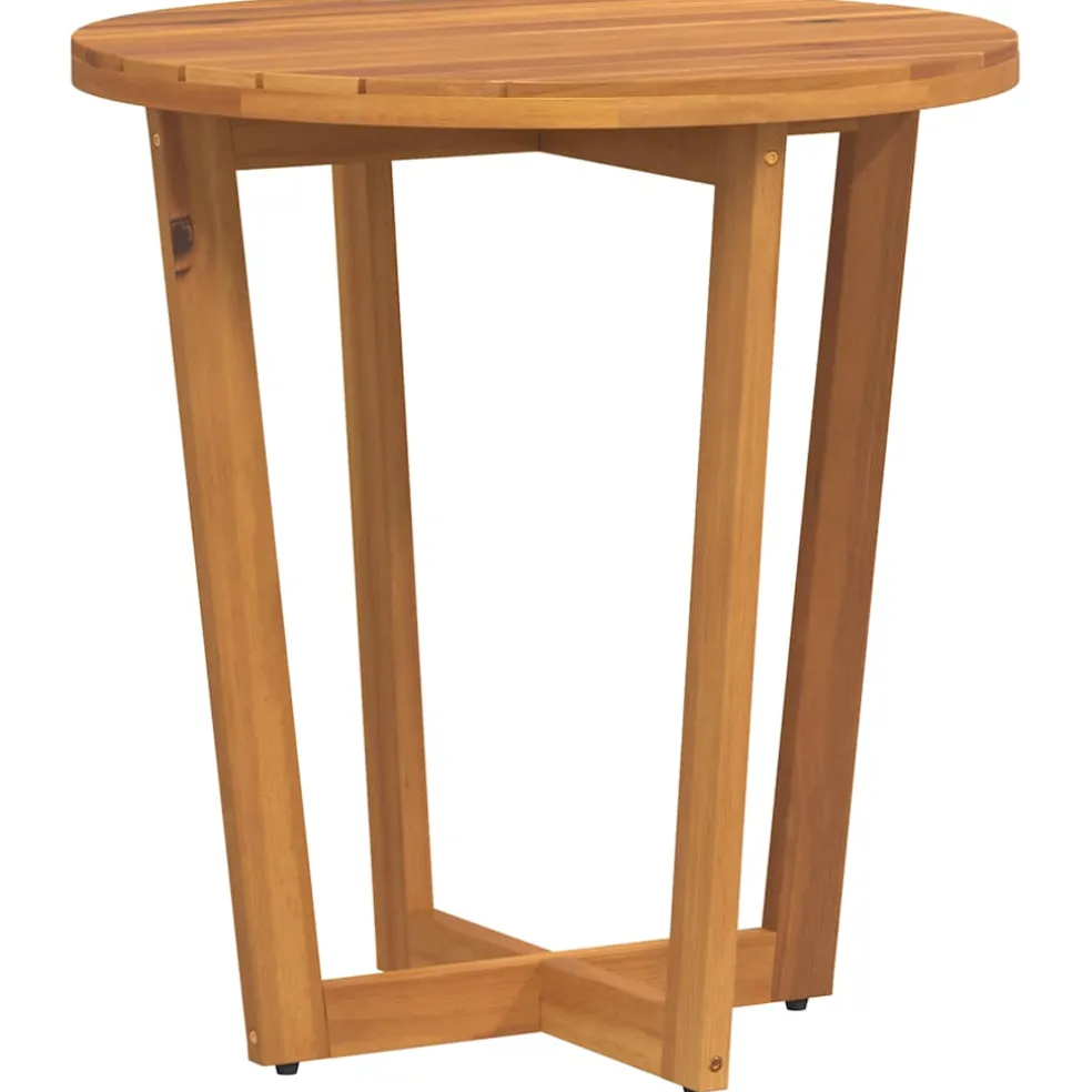 vidaXL Tuinbijzettafel rond Ø70x75 cm massief acaciahout