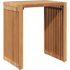 vidaXL Tuin Bijzettafel 3 st Bruin 33 x 44,5 x 51 cm Massief Teakhout