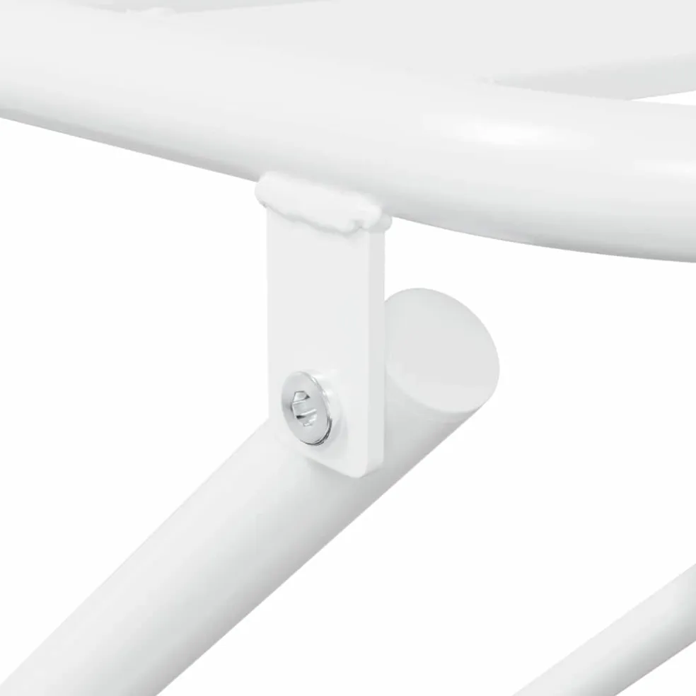 vidaXL Tuin Bistro Set 3 st Wit Staal