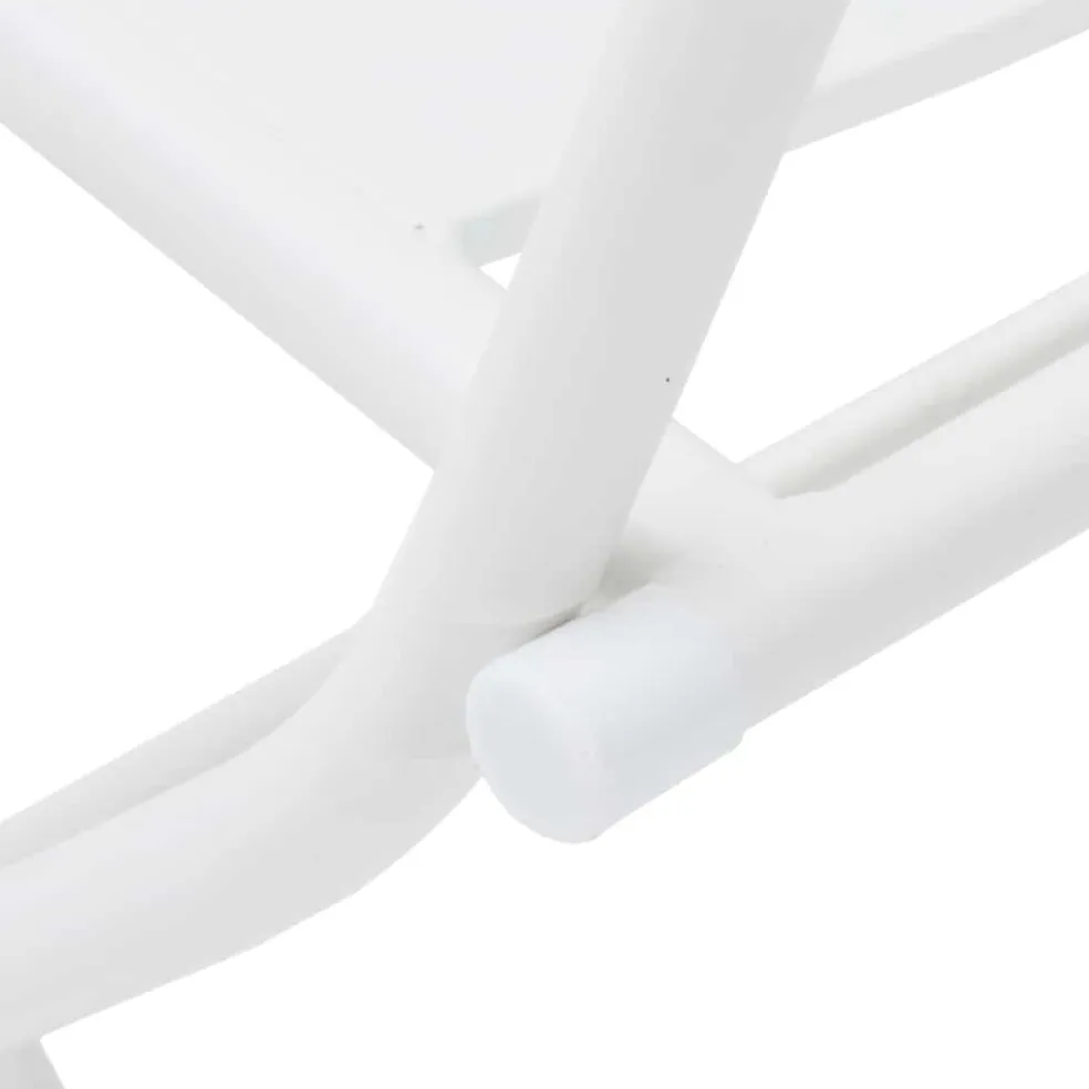 vidaXL Tuin Bistro Set 3 st Wit Staal
