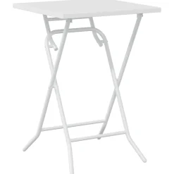 vidaXL Tuin Bistro Set 3 st Wit Staal