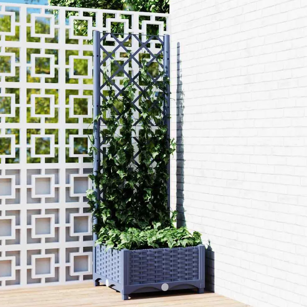 vidaXL Tuin Blauw Grijs 40 x 40 x 121,5 cm