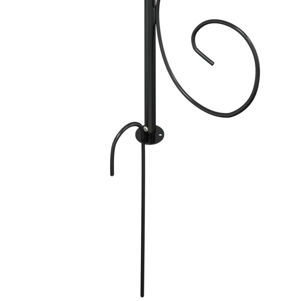 vidaXL Tuinboog Ø180x255 cm staal zwart