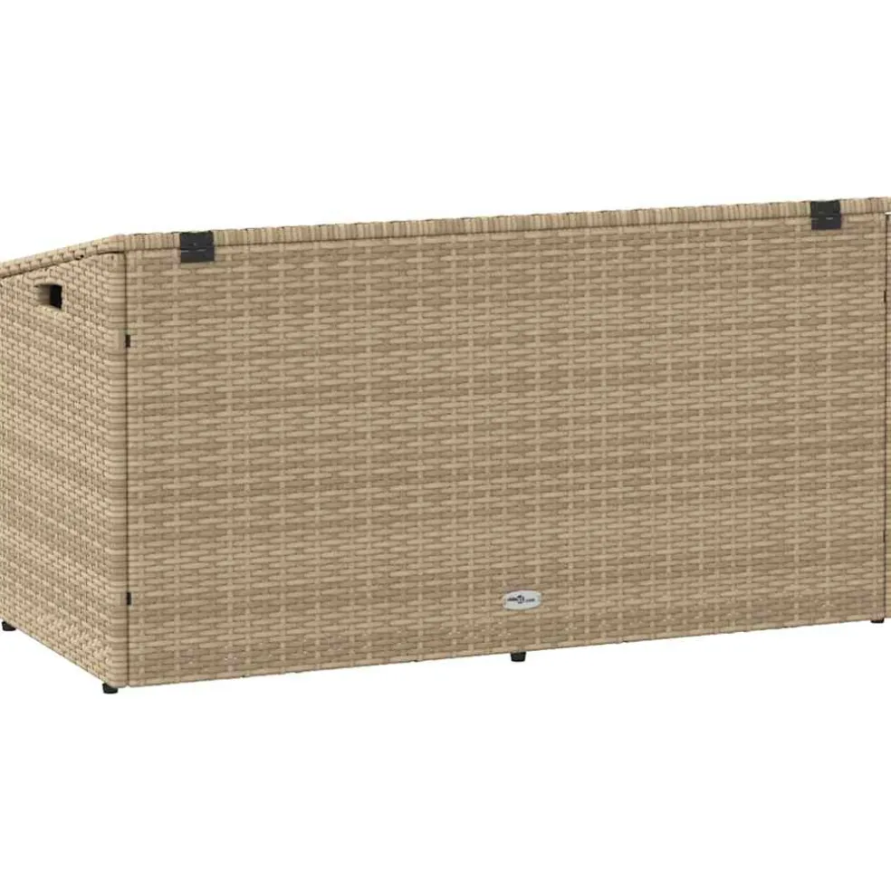 vidaXL Tuinbox beige 110x50x58 cm poly rattan