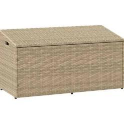 vidaXL Tuinbox beige 110x50x58 cm poly rattan