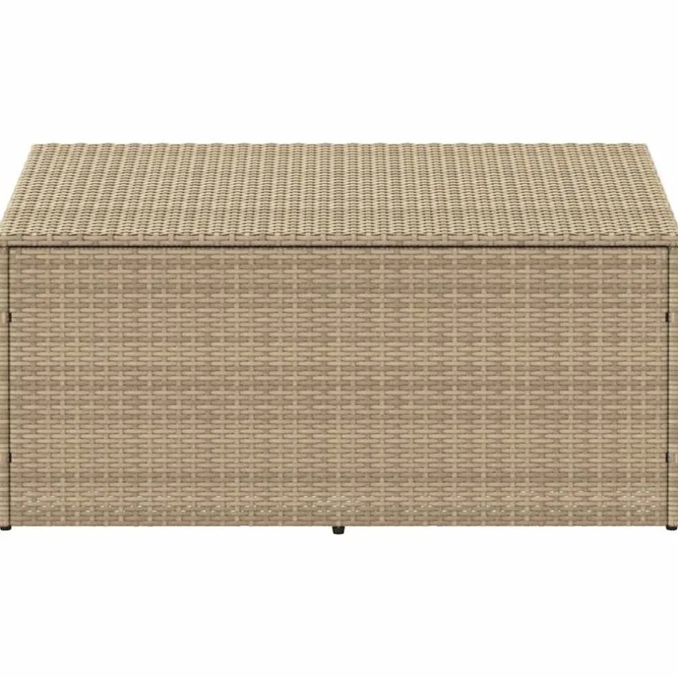 vidaXL Tuinbox beige 110x50x58 cm poly rattan