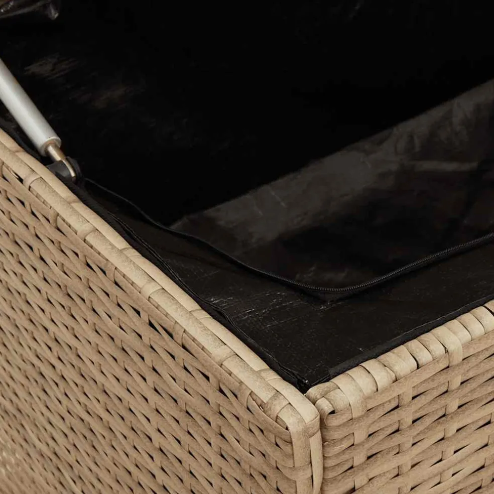 vidaXL Tuinbox beige 110x50x58 cm poly rattan