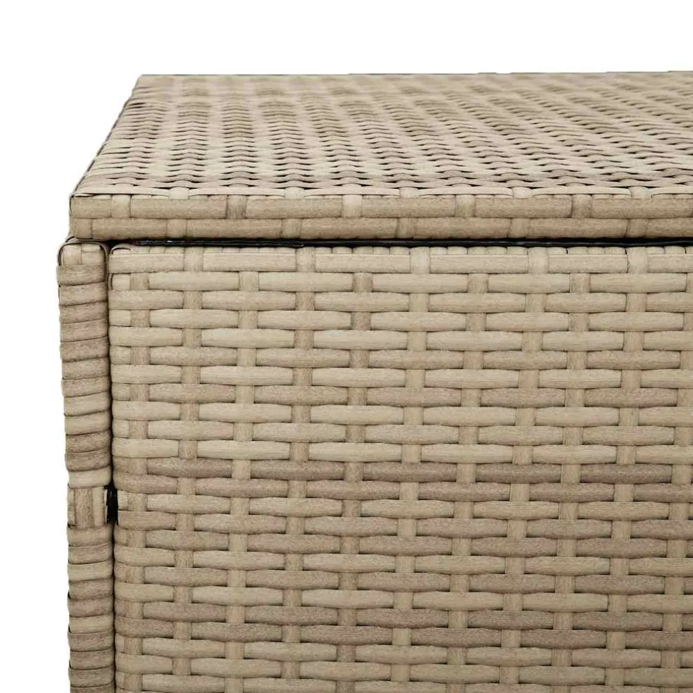 vidaXL Tuinbox beige 110x50x58 cm poly rattan