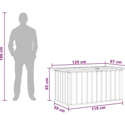 vidaXL Tuinbox Groen 129x67x65 cm