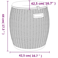 vidaXL Tuinbox 4-in-1 polypropeen zwart