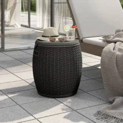 vidaXL Tuinbox 4-in-1 polypropeen zwart