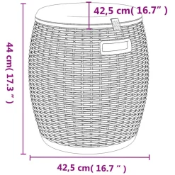 vidaXL Tuinbox 4-in-1 polypropeen lichtbruin