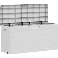 vidaXL Tuinbox 280 L lichtgrijs
