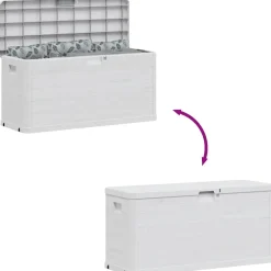vidaXL Tuinbox 280 L lichtgrijs