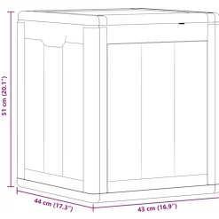 vidaXL Tuinbox 90 L PP houtlook grijs