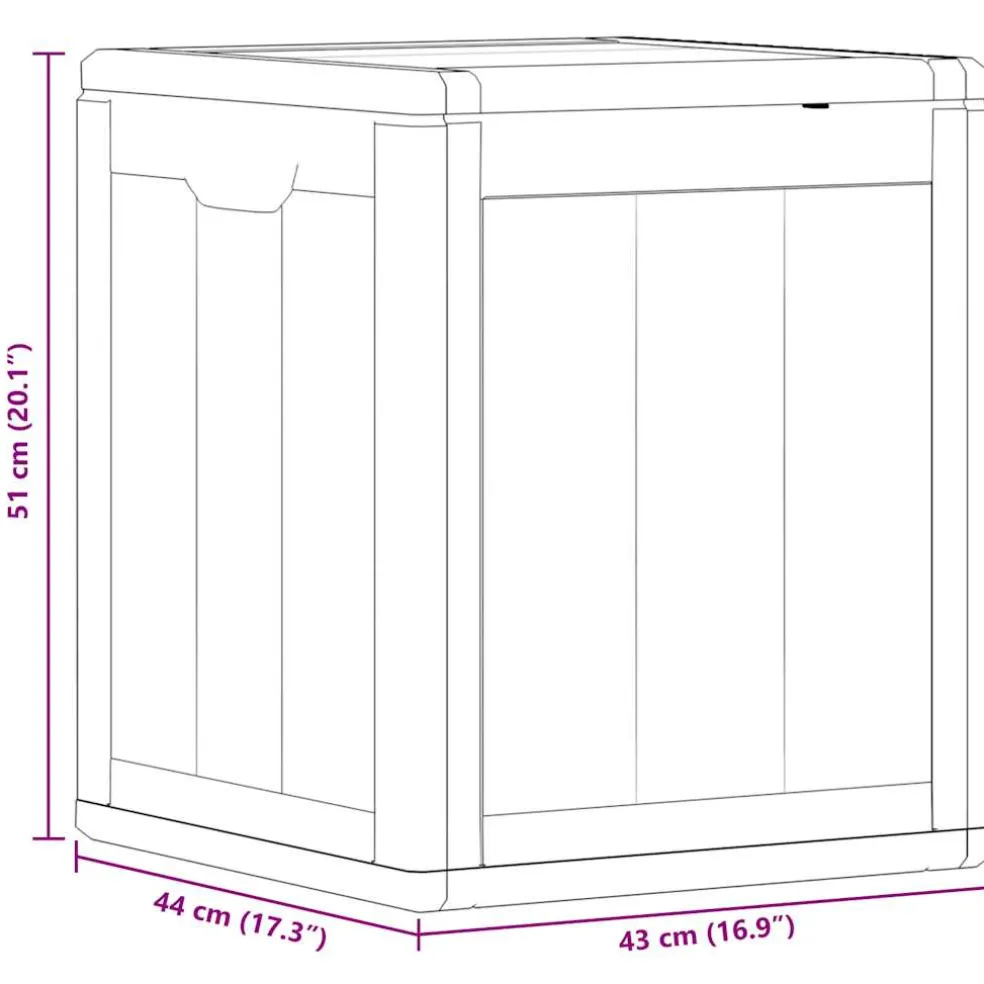 vidaXL Tuinbox 90 L PP houtlook grijs