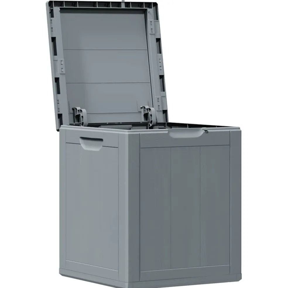 vidaXL Tuinbox 90 L PP houtlook grijs