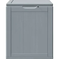 vidaXL Tuinbox 90 L PP houtlook grijs