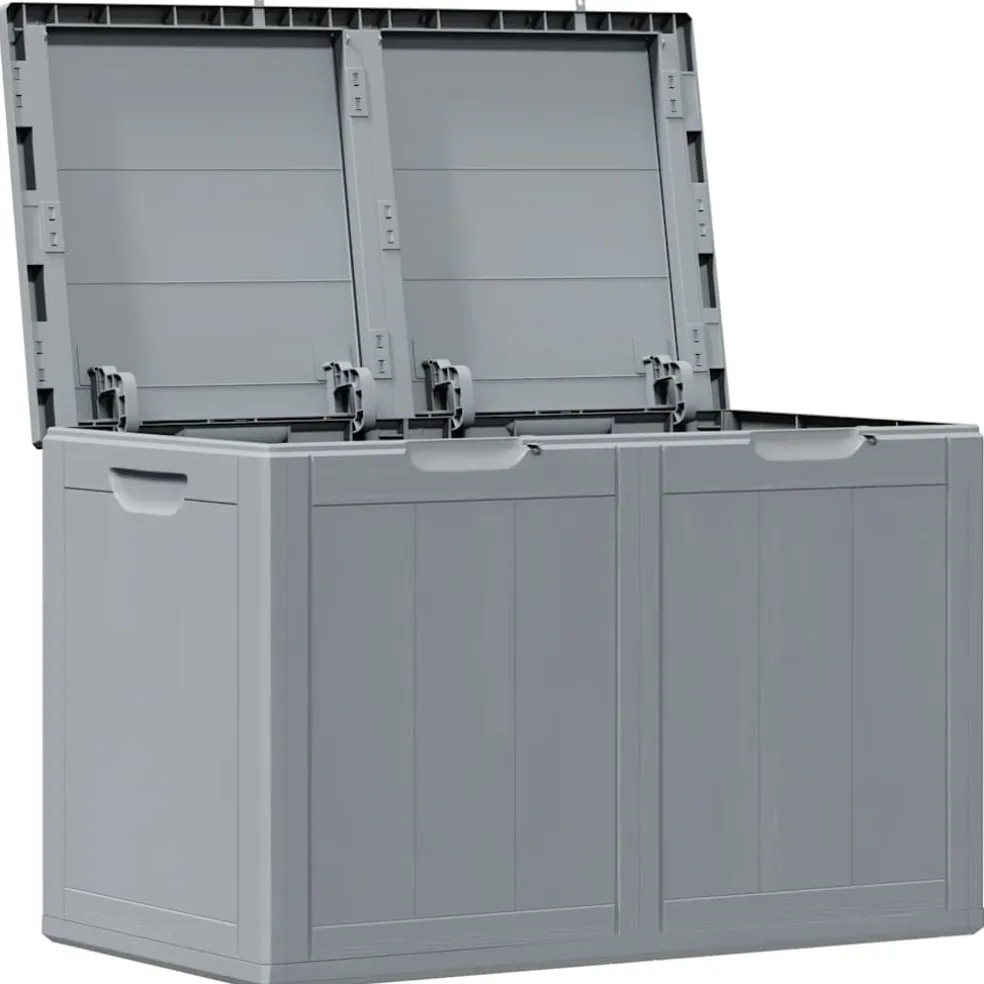 vidaXL Tuinbox 180 L PP houtlook grijs