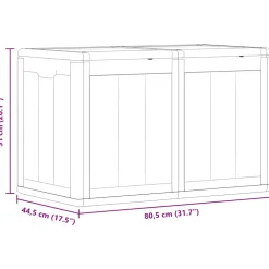 vidaXL Tuinbox 180 L PP houtlook grijs